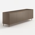 Exklusiv designtes, platinlackiertes, gebogenes Holz-Sideboard, hergestellt in Italien – Lyra