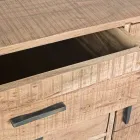 Sideboard aus Akazienholz und Stahl 2 Türen und 3 Schubladen Homemotion - Aimune Viadurini