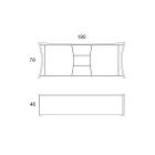 Sideboard aus lackiertem Holz 2 Türen 3 Schubladen Curvilinear Italian Design - Celio Viadurini