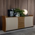 Sideboard aus lackiertem Holz 2 Türen 3 Schubladen Curvilinear Italian Design - Celio