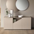 Stand-Sideboard aus Melamin mit diagonalem Schnitt, hergestellt in Italien - Seta