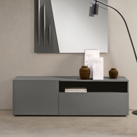Miral Stand-Sideboard aus Melamin mit linearem Design, hergestellt in Italien Viadurini