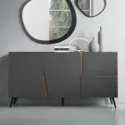 Madia in Melamin und MDF mit Laminateinsätzen Made in Italy - Gordita Viadurini
