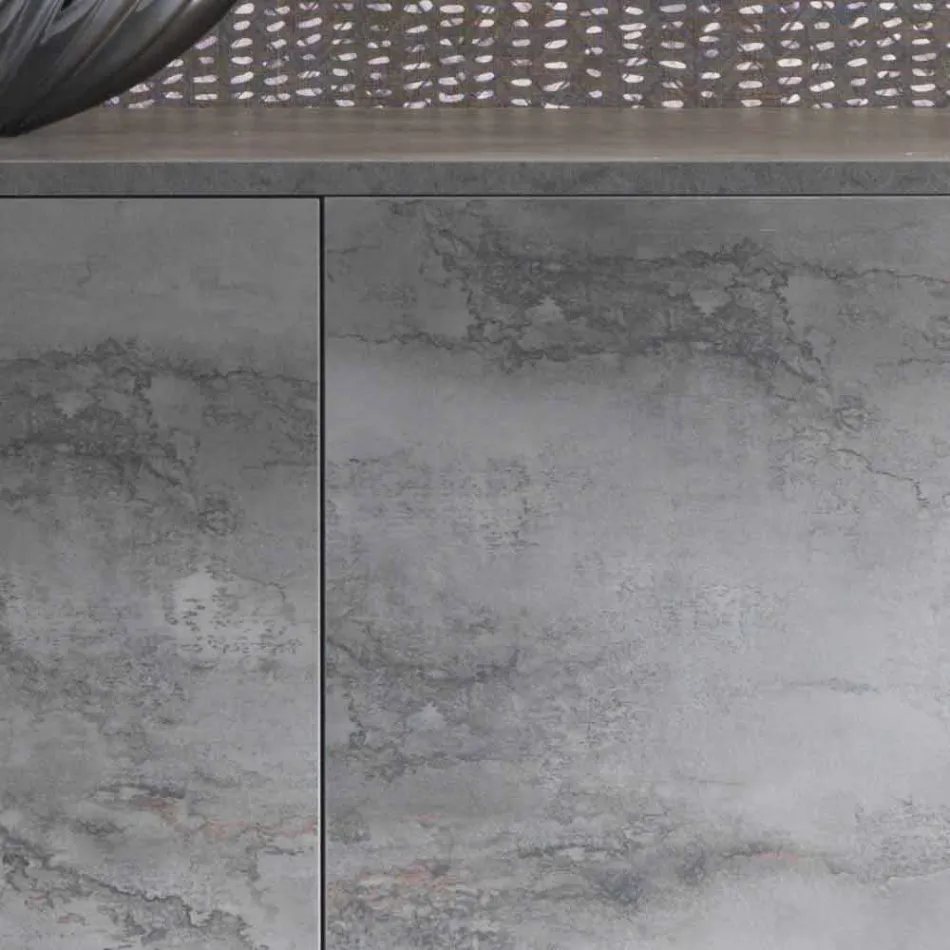 Modernes Sideboard mit drei Türen aus Bronze oder grauem Melamin Made in Italy - Clemente Viadurini