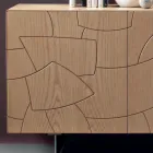 Modernes Sideboard aus furniertem Eschenholz, hergestellt in Italien – Galassia Viadurini