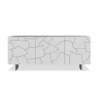 Modernes Sideboard aus furniertem Eschenholz, hergestellt in Italien – Galassia Viadurini