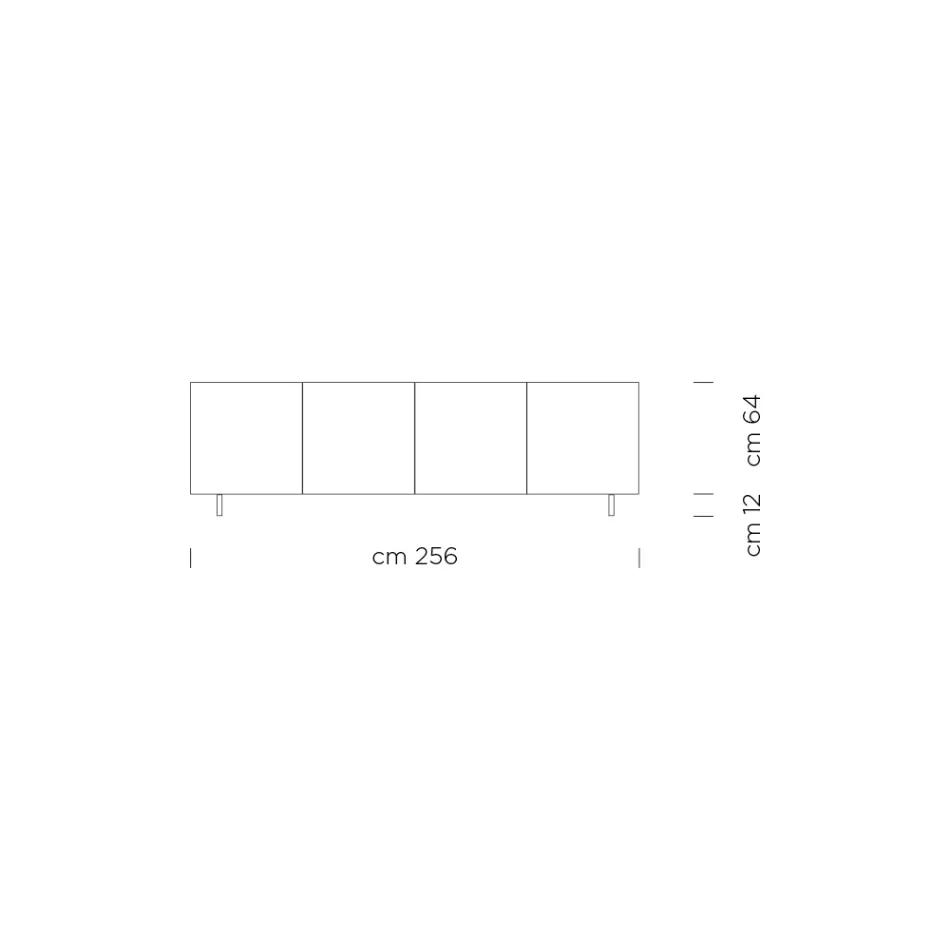 Modernes Sideboard aus furniertem Eschenholz, hergestellt in Italien – Galassia Viadurini