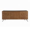 Wohnzimmer-Sideboard aus MDF mit Gravuren von 2 oder 3 Türen Made in Italy - Eleganz