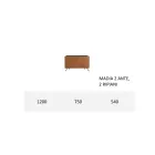 Wohnzimmer-Sideboard aus MDF und Massivholz 2 oder 3 Türen Made in Italy - Kammer Viadurini