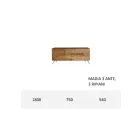Wohnzimmer-Sideboard aus MDF und Massivholz 2 oder 3 Türen Made in Italy - Kammer Viadurini