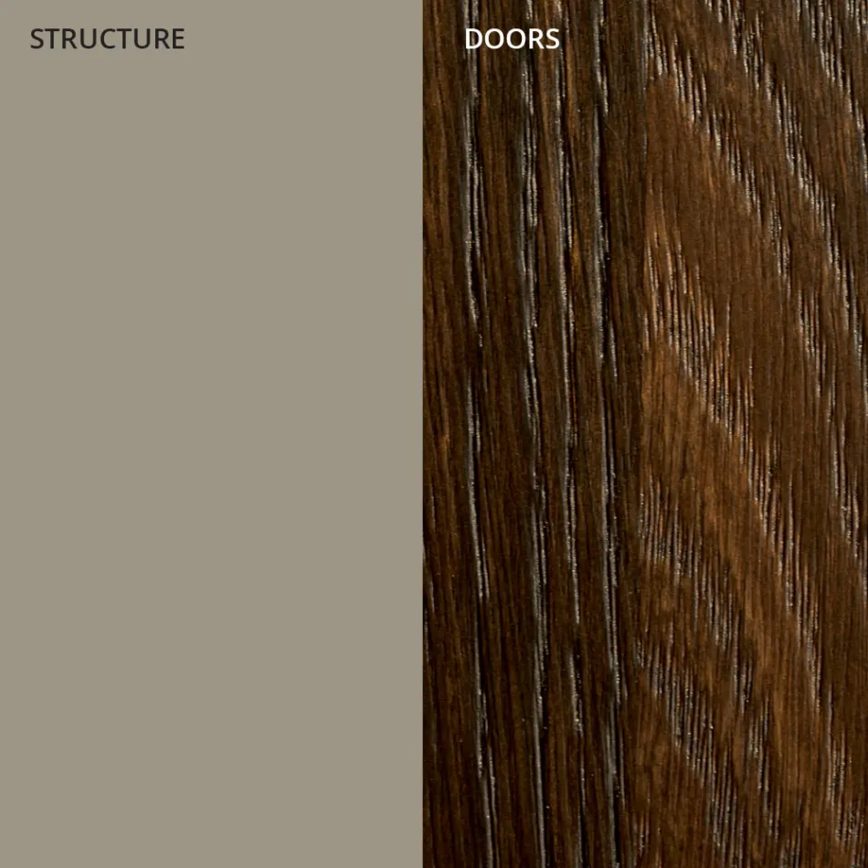 Wohnzimmer Sideboard aus lackiertem Mdf 3 Türen mit Siebdruck Intarsien - Saronno Viadurini