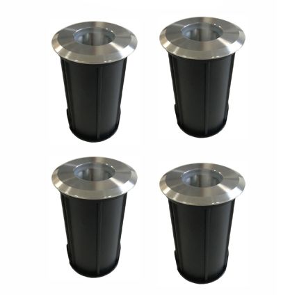Runder 2W Led Spotlight Marker aus Edelstahl 316, 4 Stück - Solina Viadurini
