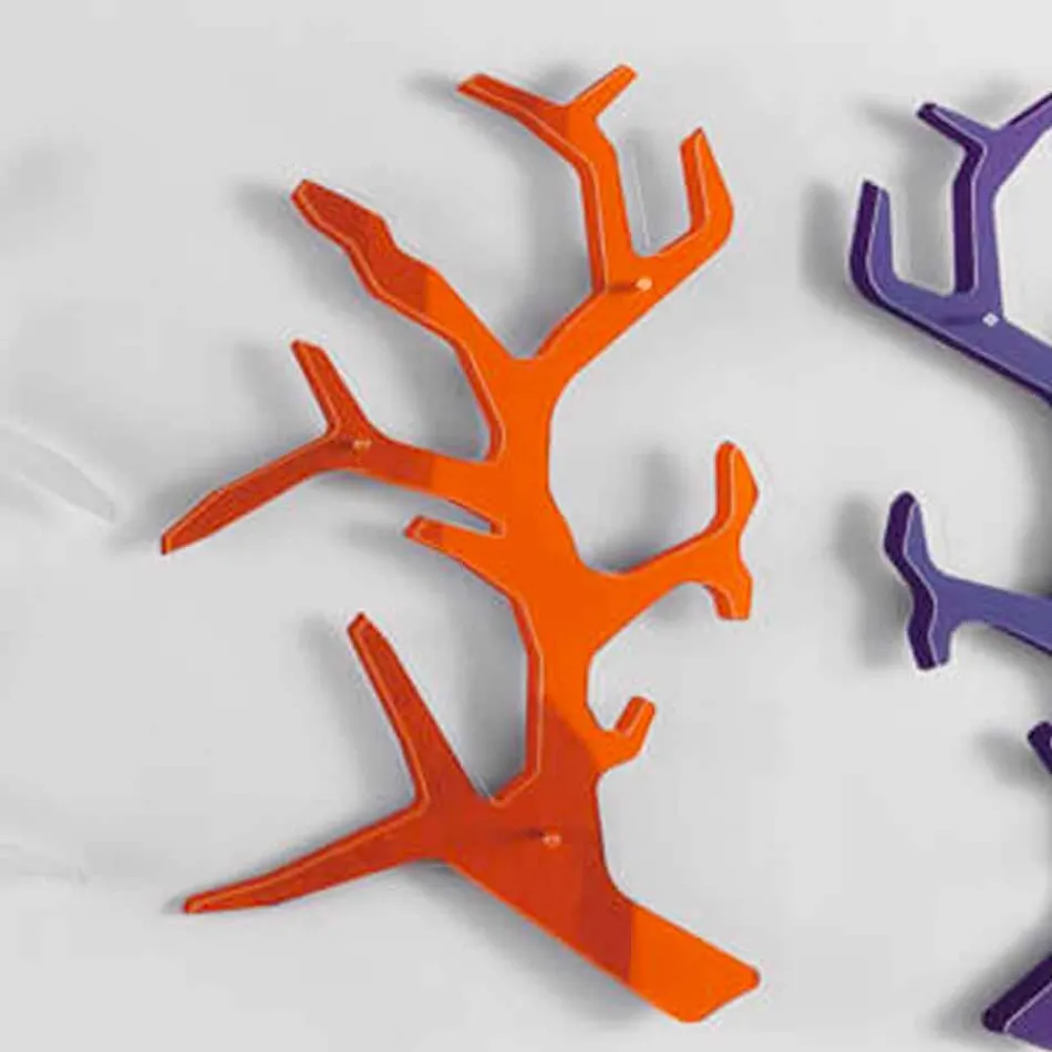 Plexiglas Wandregal mit Kleiderhaken Made in Italy - Neon Viadurini