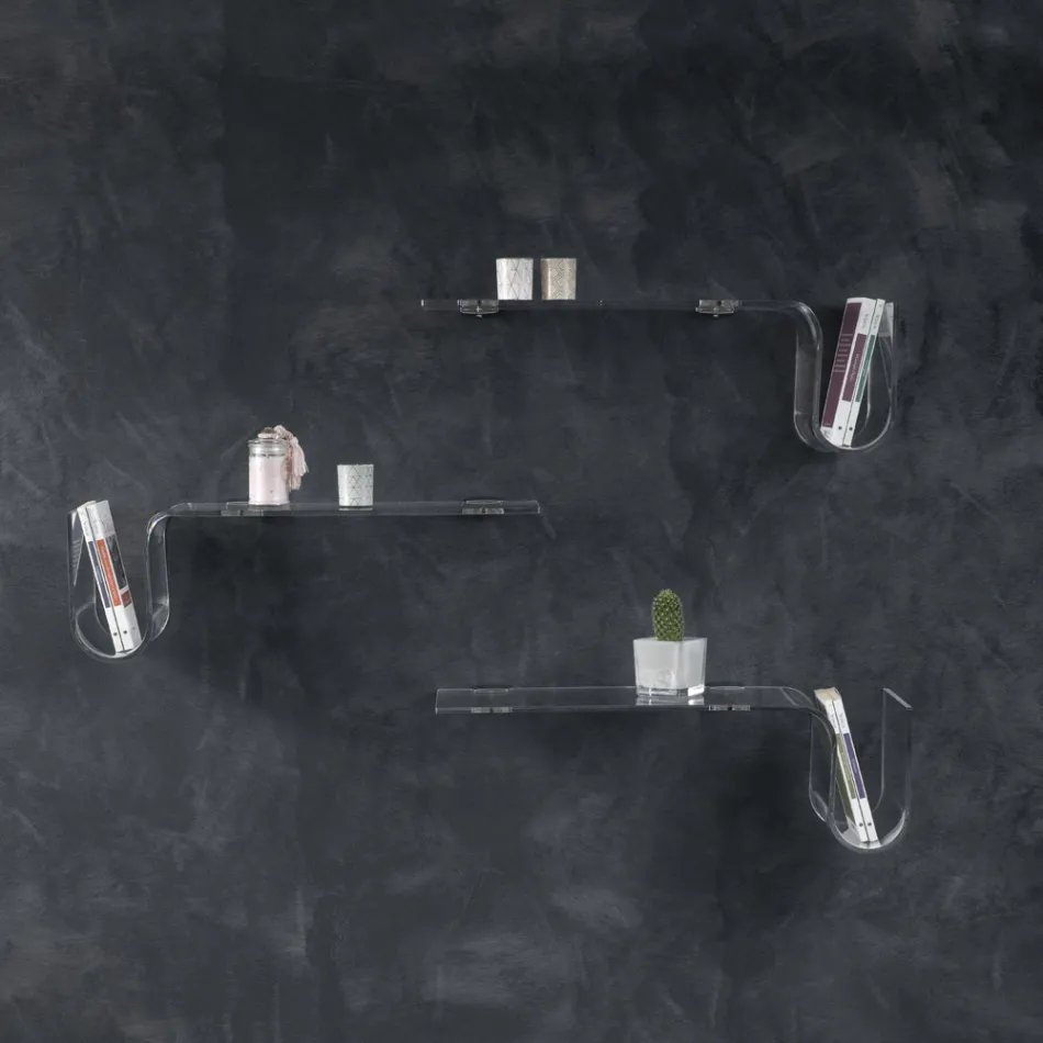 Designregal aus transparentem Acrylglas Made in Italy - Teride Viadurini