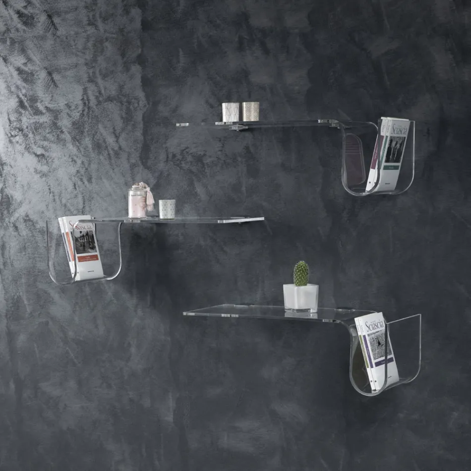 Designregal aus transparentem Acrylglas Made in Italy - Teride Viadurini