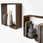 Metallregal in zwei Größen und drei Farben mit geschwungenen Details - Thalia Viadurini
