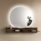 Modernes Design-Metallregal mit zwei horizontalen Ablagen - Miro Viadurini