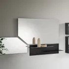 Modernes Design-Metallregal mit zwei horizontalen Ablagen - Miro Viadurini