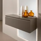 Frontseitig zu öffnendes Melaminregal in zwei Größen und mehreren Farben - Lunis Viadurini