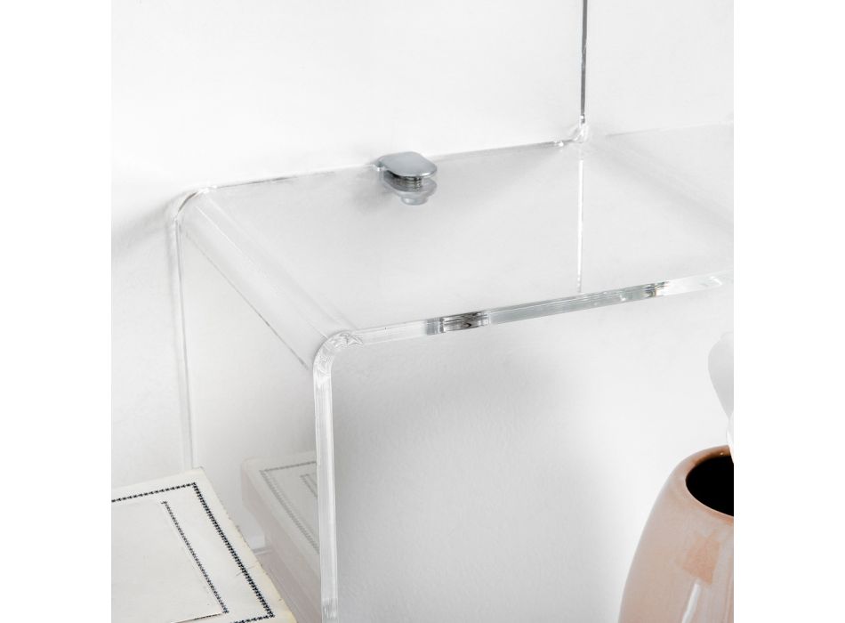 Transparentes Objektregal aus Plexiglas, hergestellt in Italien – Mufasa Viadurini
