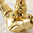 Einloch-Bidetmischer im Vintage-Stil aus Messing, hergestellt in Italien – Ursula Viadurini