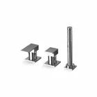 Moderner 3-Loch Messing Badewannenmischer Made in Italy - Bibo Viadurini