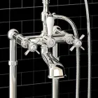 Klassischer Bodenmischer für Badewanne Made in Italy Messing - Omidio Viadurini