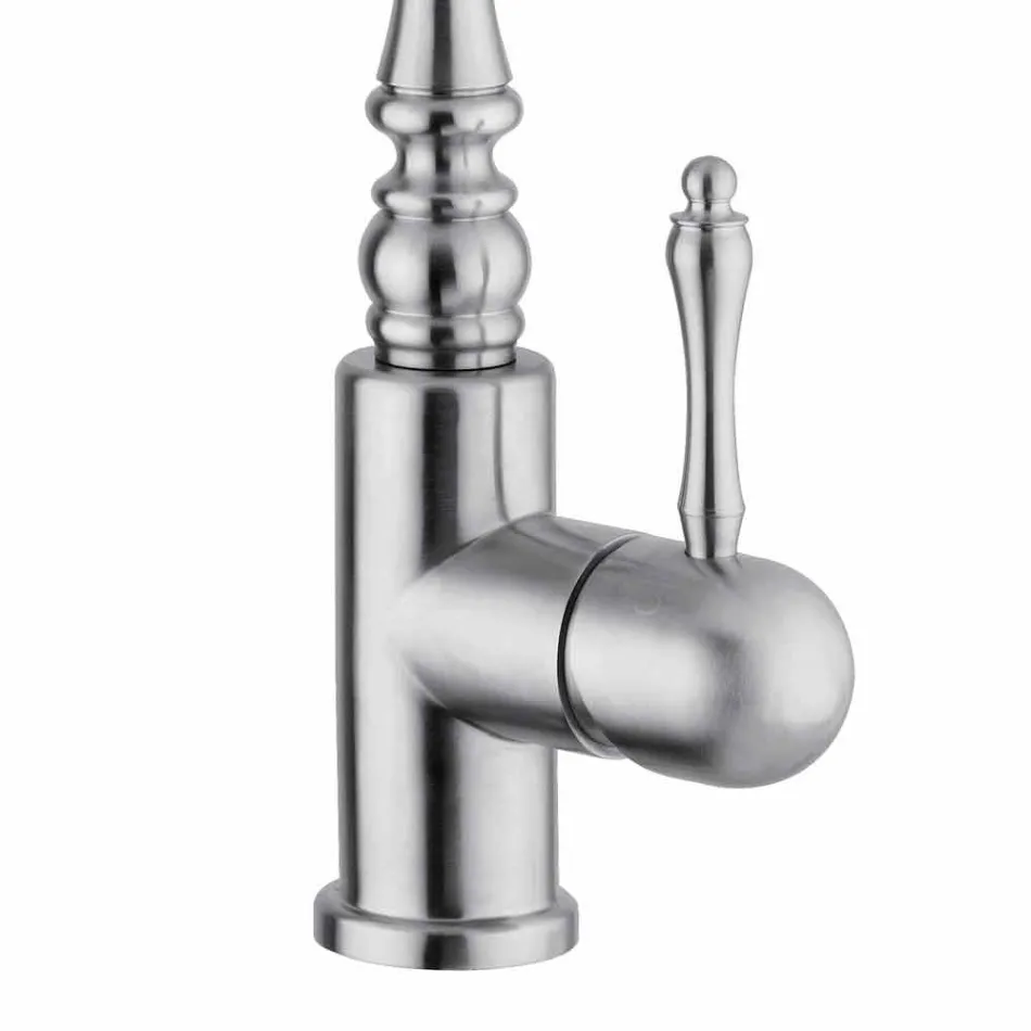 Klassischer Edelstahl-Spülbeckenmischer Made in Italy - Geschenk Viadurini