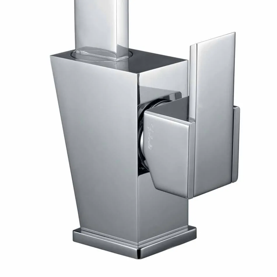 Mischer mit verstellbarem Auslauf für Waschbecken aus Messing Made in Italy - Alibi Viadurini