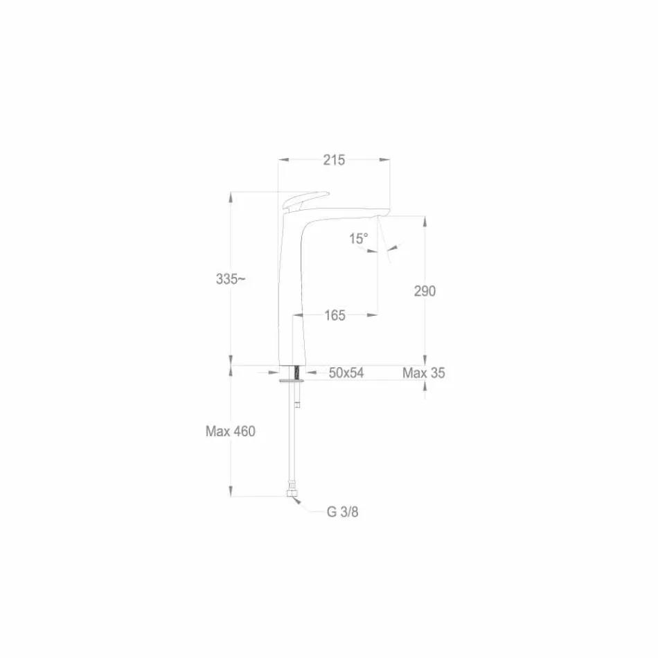 Design Mixer für Waschbecken aus Messing Made in Italy - Filipo Viadurini