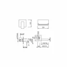 Moderner Wand-Waschtischmischer mit Wasserfallauslauf Made in Italy - Bibo Viadurini