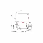 Waschbeckenmischer mit Auslauf 170 mm Achsabstand Made in Italy - Medida Viadurini