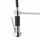 Chrom Messing Spülbecken Mixer mit Dusche Made in Italy - Kondor Viadurini