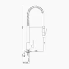 Chrom Messing Spülbecken Mixer mit Dusche Made in Italy - Kondor Viadurini