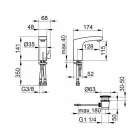 Moderner Waschtischmischer mit Infrarotsensor aus verchromtem Metall - Gonzo Viadurini
