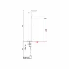 Erweiterter Waschtischmischer aus Messing ohne Abfluss Made in Italy - Ermia Viadurini