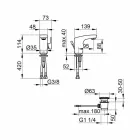 Modernes Design Einhebelmischer für Bad Waschbecken Chrom Finish - Gonzo Viadurini