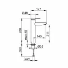 Modernes Design Einhebelmischer für Badezimmerwaschbecken aus Metall - Zanio Viadurini