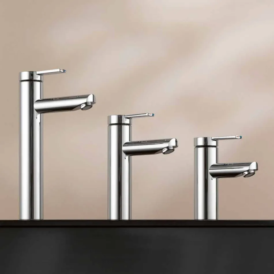 Modernes Design Einhebelmischer für Badezimmerwaschbecken aus Metall - Zanio Viadurini