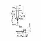 Modernes Design Einhebelmischer für Badezimmerwaschbecken aus Metall - Zanio Viadurini