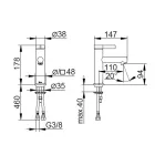 Einhebel-Waschtischmischer Klassisches Design Chrom Messing - Artemisia Viadurini