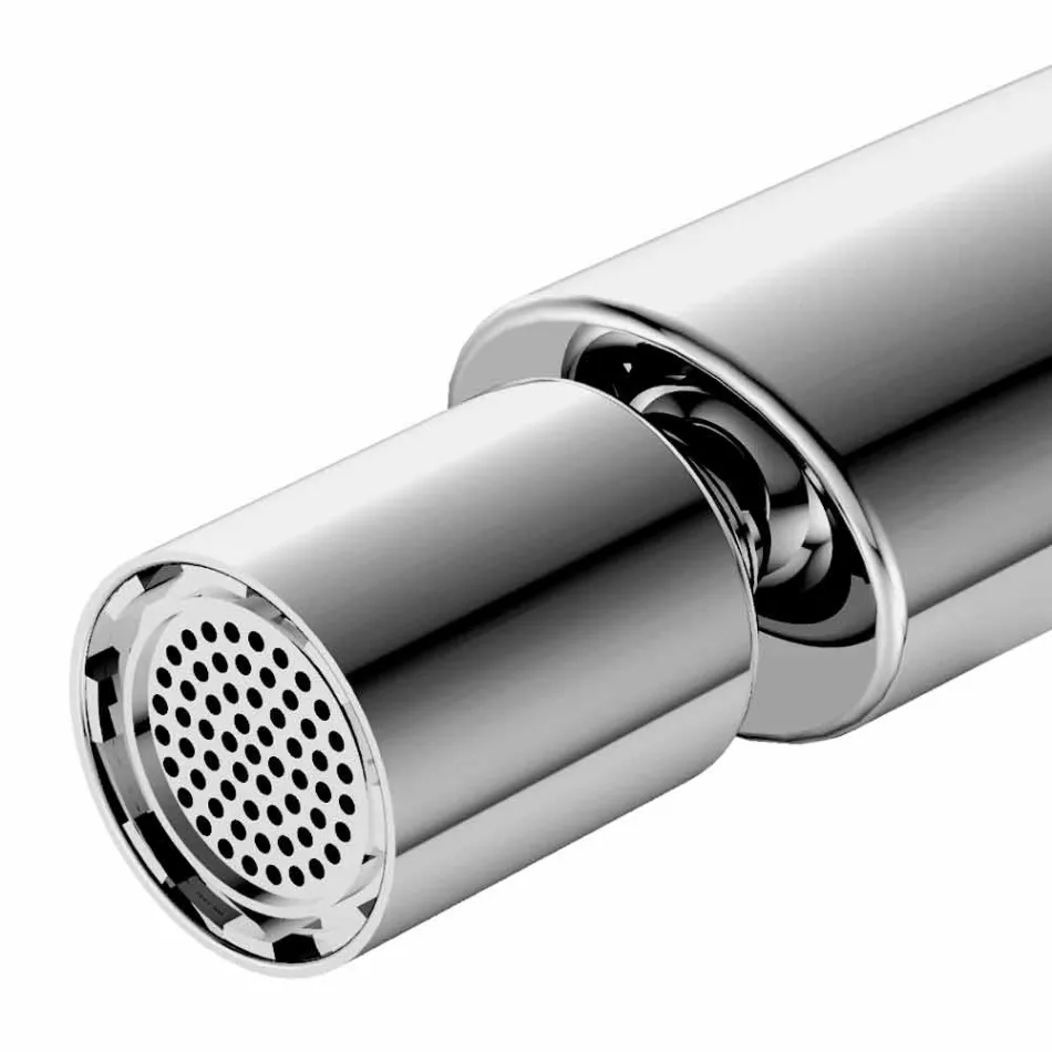 Moderner Einhebelmischer mit Metall-Bidetablauf - Pinto Viadurini