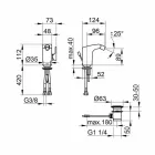 Moderner Einhebel-Bidetmischer aus verchromtem Metall - Gonzo Viadurini