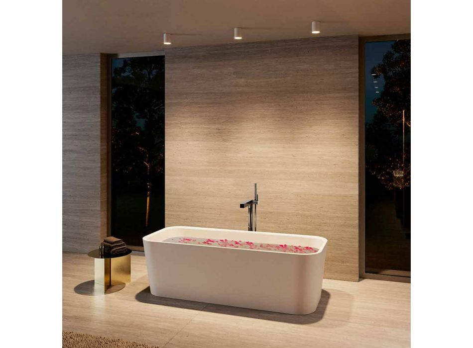 Moderner Einhebelmischer für Badewanne aus verchromtem Metall - Girino Viadurini
