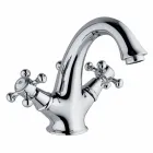 Hoher Einlochmischer für Badezimmerwaschbecken aus Messing Made in Italy - Lisca Viadurini