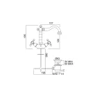 Einloch-Waschtischmischer im Vintage-Design aus Messing, hergestellt in Italien – Ursula Viadurini