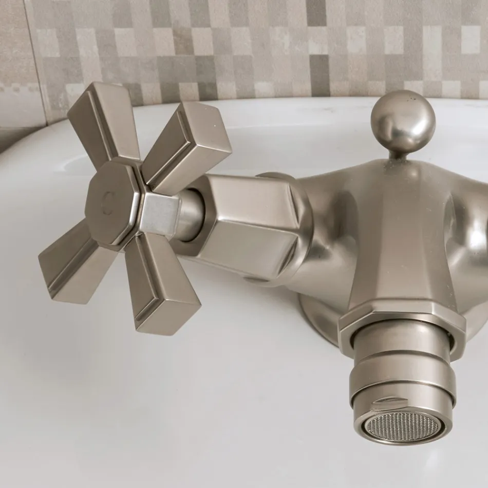 Einloch-Bidetmischer aus Messing, Vintage-Stil, hergestellt in Italien – Silvana Viadurini