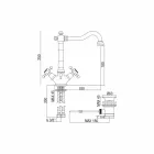 Einloch-Waschtischmischer in Messing Classic Design Made in Italy - Lisca Viadurini