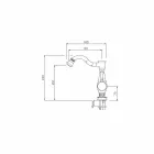 Bidetmischer mit hohem Schwenkauslauf Made in Italy - Neno Viadurini