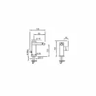 Made in Italy Bidetmischer mit Seitenhebel - Panela Viadurini